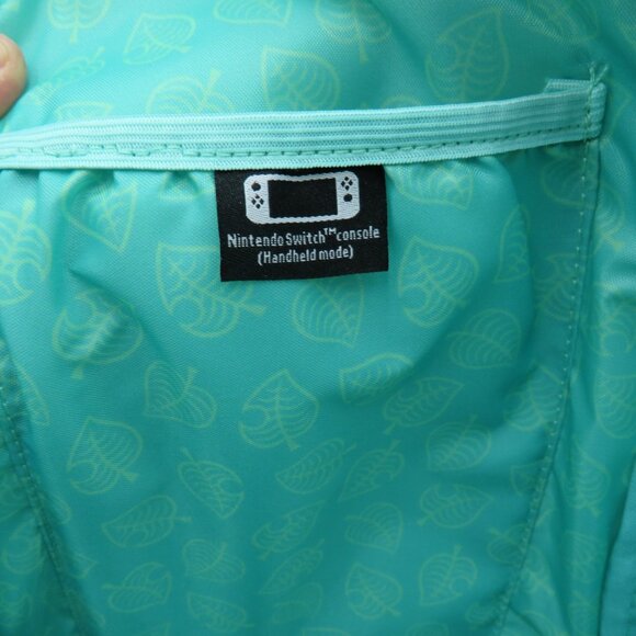 Animal Crossing Nintendo Switch Backpack Controller Gear Leaf Print Travel Bag - Picture 11 of 15